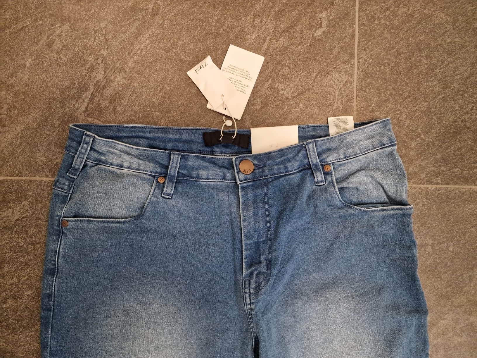 Zizzi Emily Slim Jeans Damen 42W/32L Mid Waist