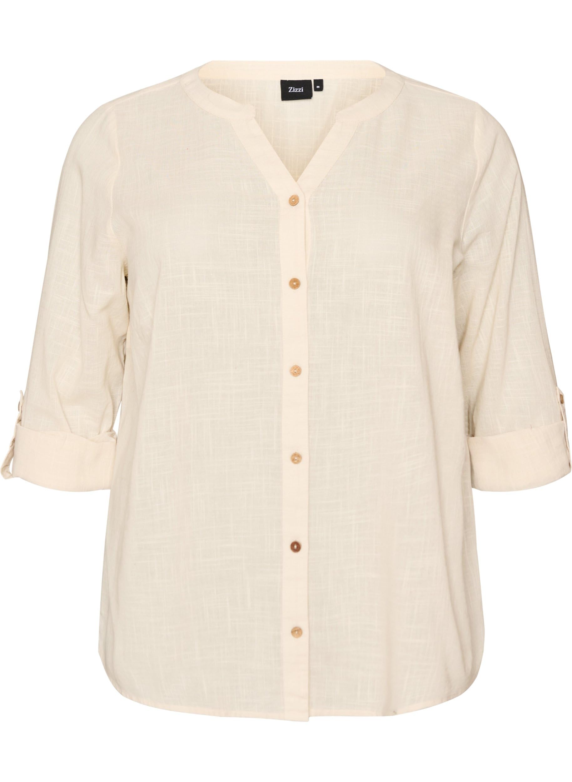 Zizzi Blouses & Shirts Bluse Birch 42-44 Baumwolle