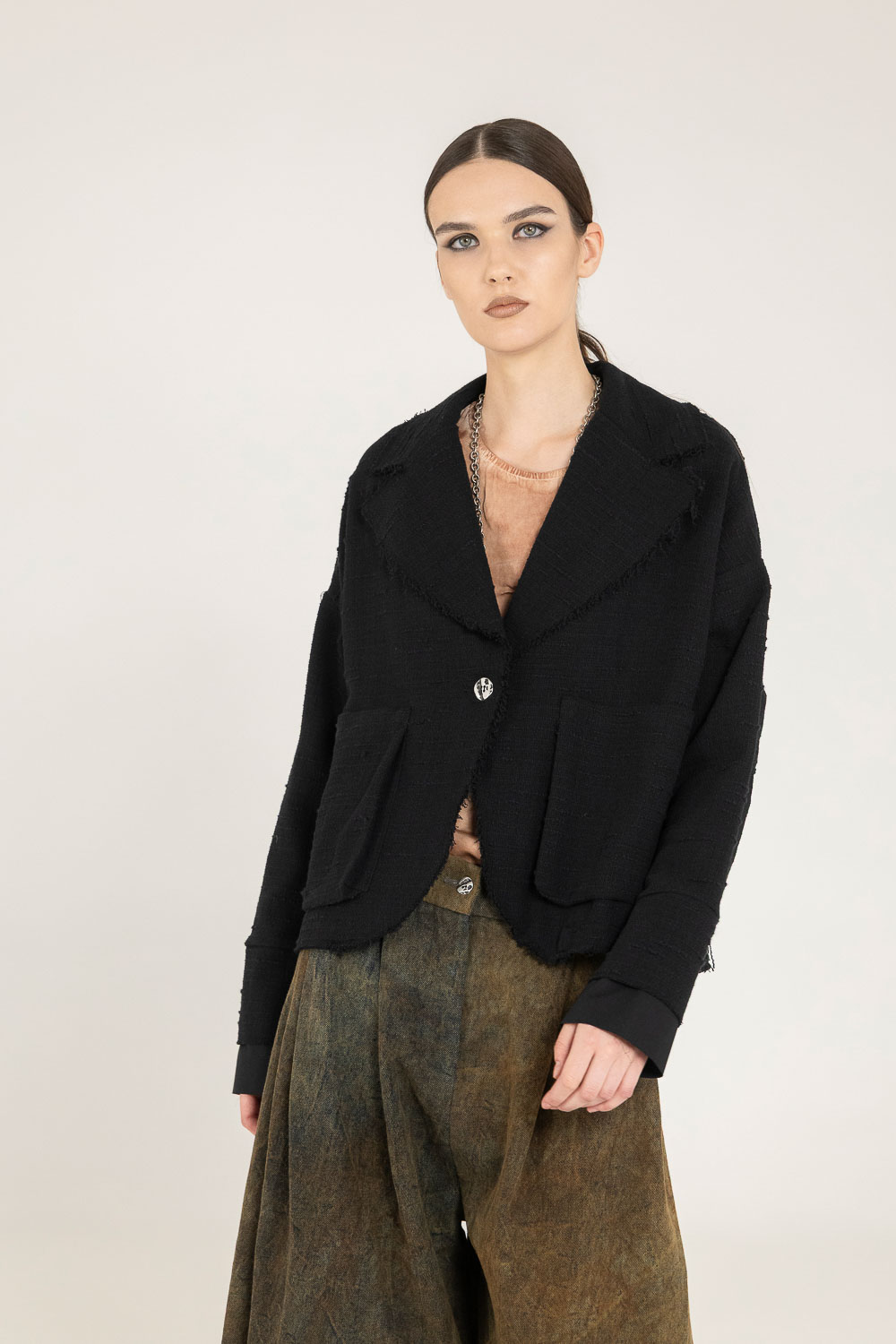 Sanctamuerte Capispalla BLAZER BOXY Blazer Baumwolle