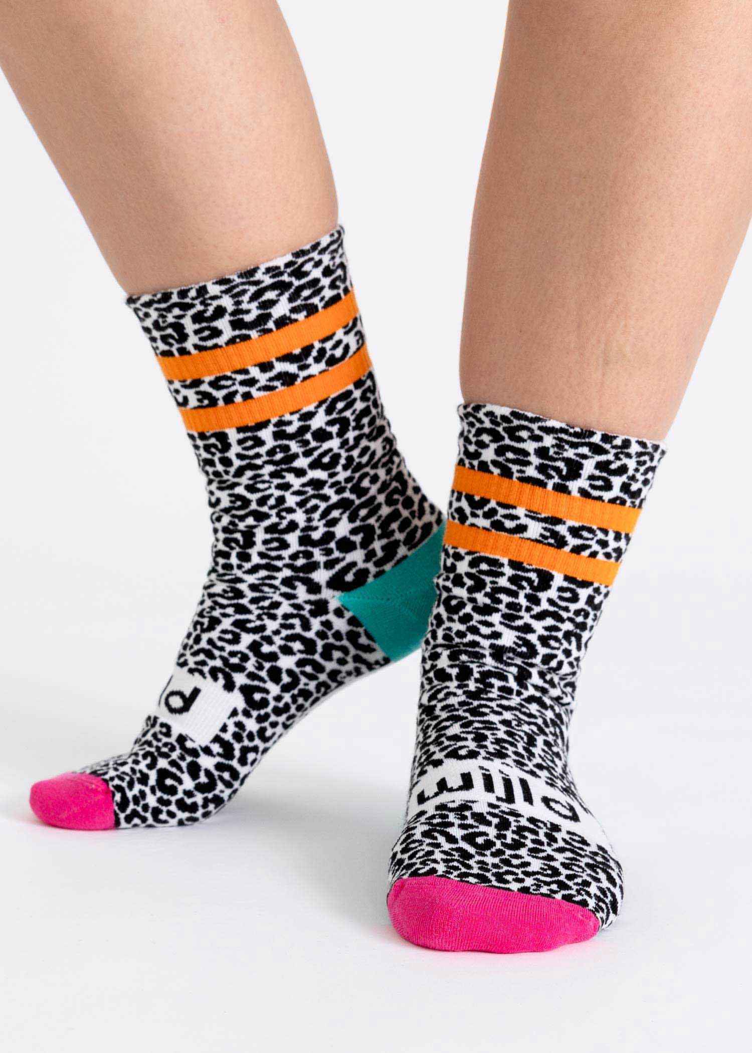 Wijld Woodsocks Tennissocken Leo Multi Color Lyocell