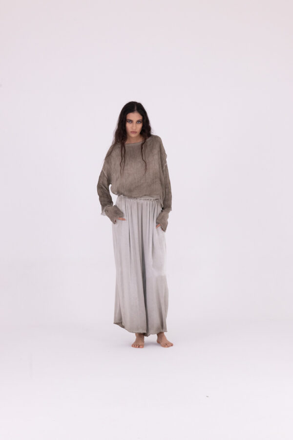 Sanctamuerte Pantaloni Pantalone Palazzo Hose Viskose