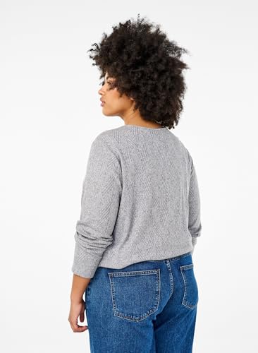 Zizzi Blouses Shirts Bluse Langarm Rundhals Muster 42-60