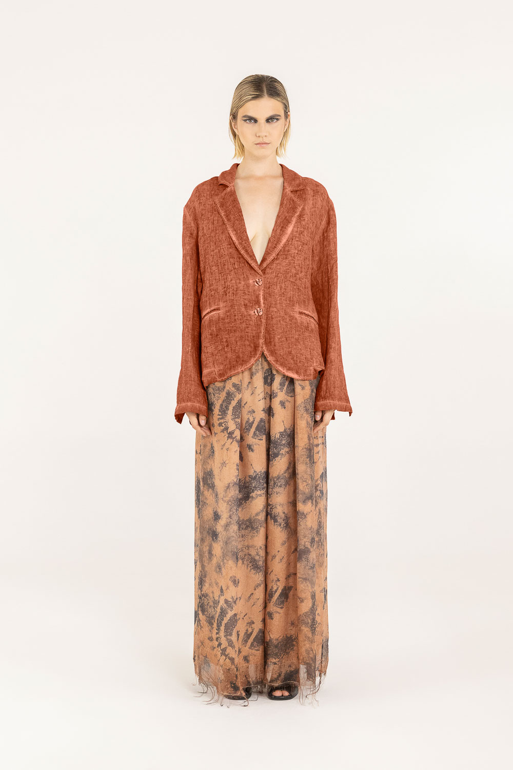 Sanctamuerte Capispalla Blazer Regular Leinen