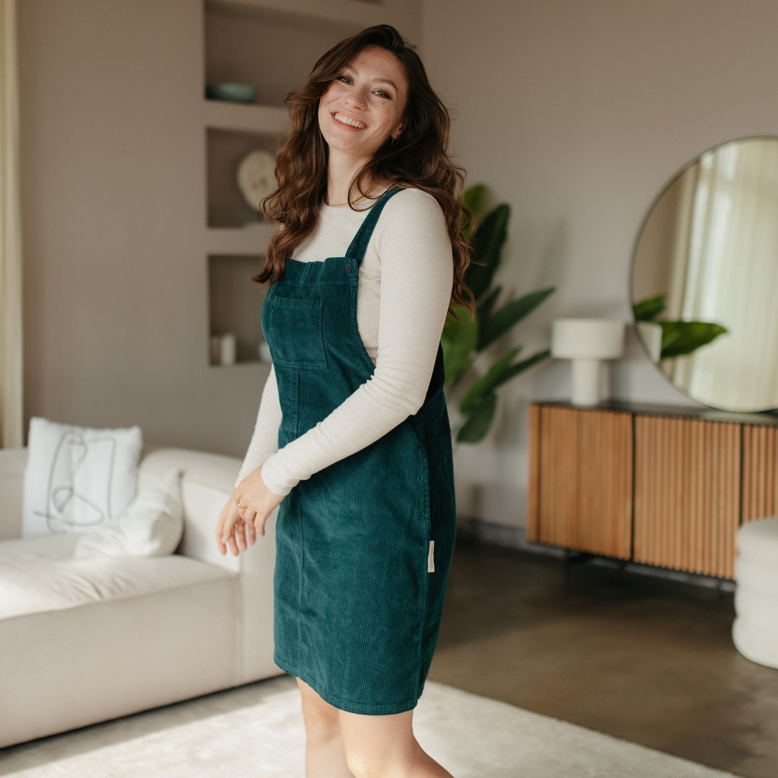 NORDLICHT Mika Cord Latzkleid Damen Bio-Baumwolle