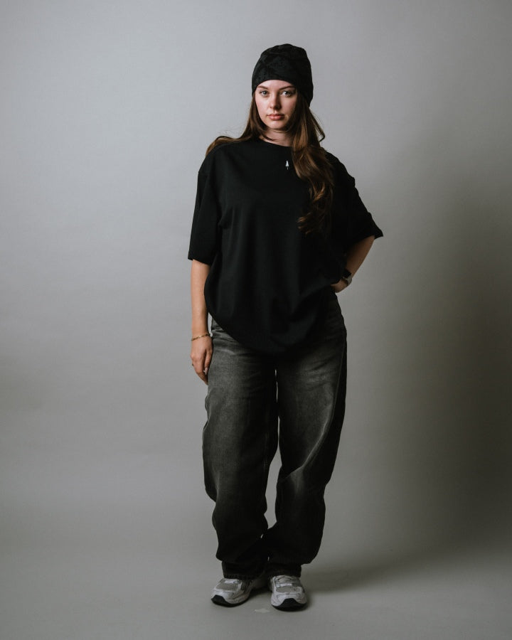 NIKIN TreeShirt Muntogna T-Shirt Schwarz Oversized Bio-Baumwolle