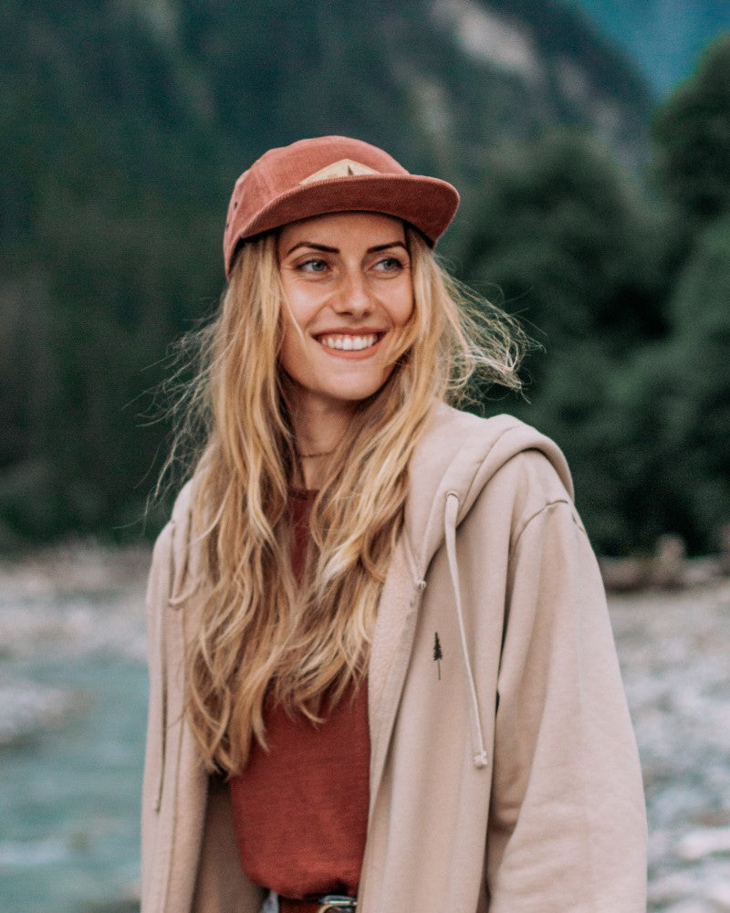 NIKIN TreeCap 5 Panel Cord Cap Chestnut Bio-Baumwolle