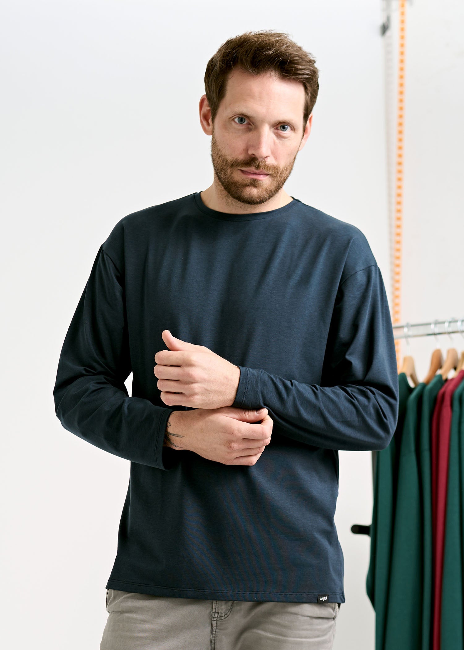 Wijld Chris Herren Langarmshirt Carbon Overcut Holz