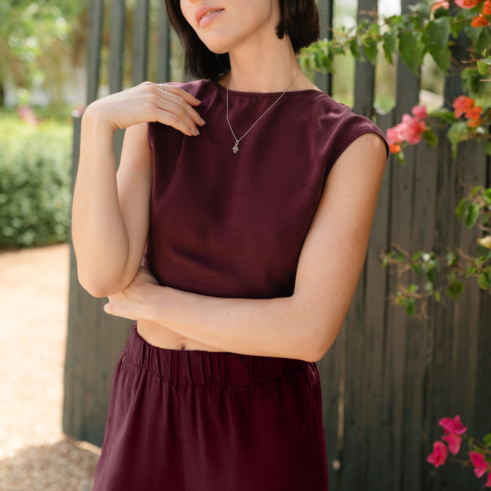 NORDLICHT Nele Knoten Top Rot Tencel