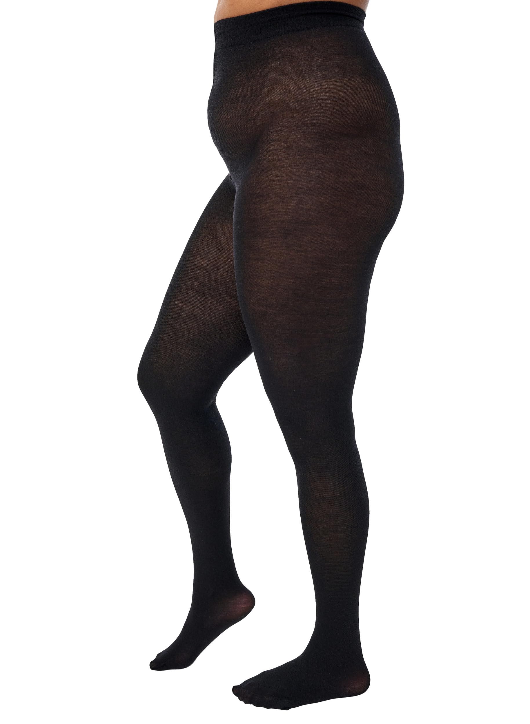 Zizzi Basics Wollstrumpfhose Große Größen 60% Wolle