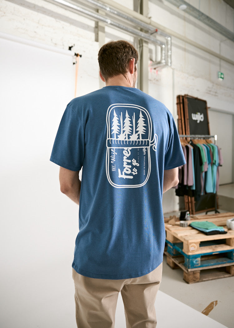 Wijld Timo Tin Full Trees T-Shirt Herren L Bijou Blue