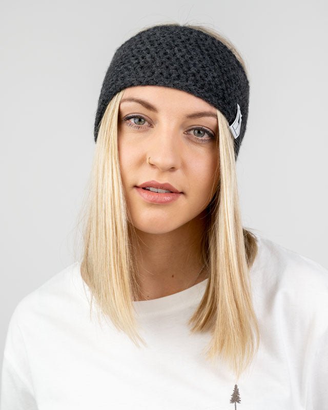 NIKIN TreeHeadband Knitted Fleece Stirnband Black Mel