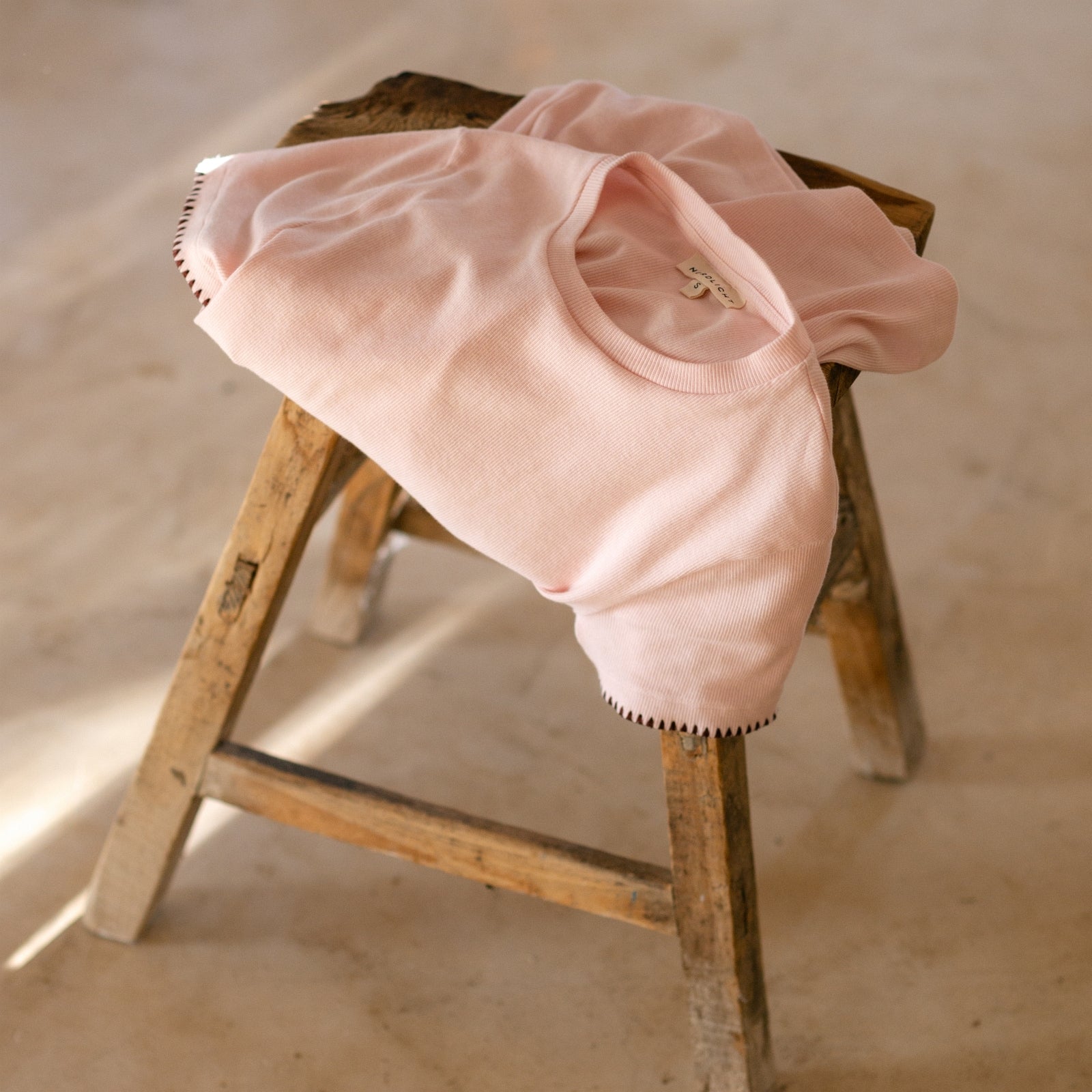 Nordlicht Elira Ripp T-Shirt Rosa Bio-Baumwolle