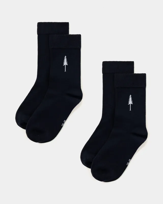 NIKIN TreeSocks Standard Socken Iris Navy 2er Pack Tencel