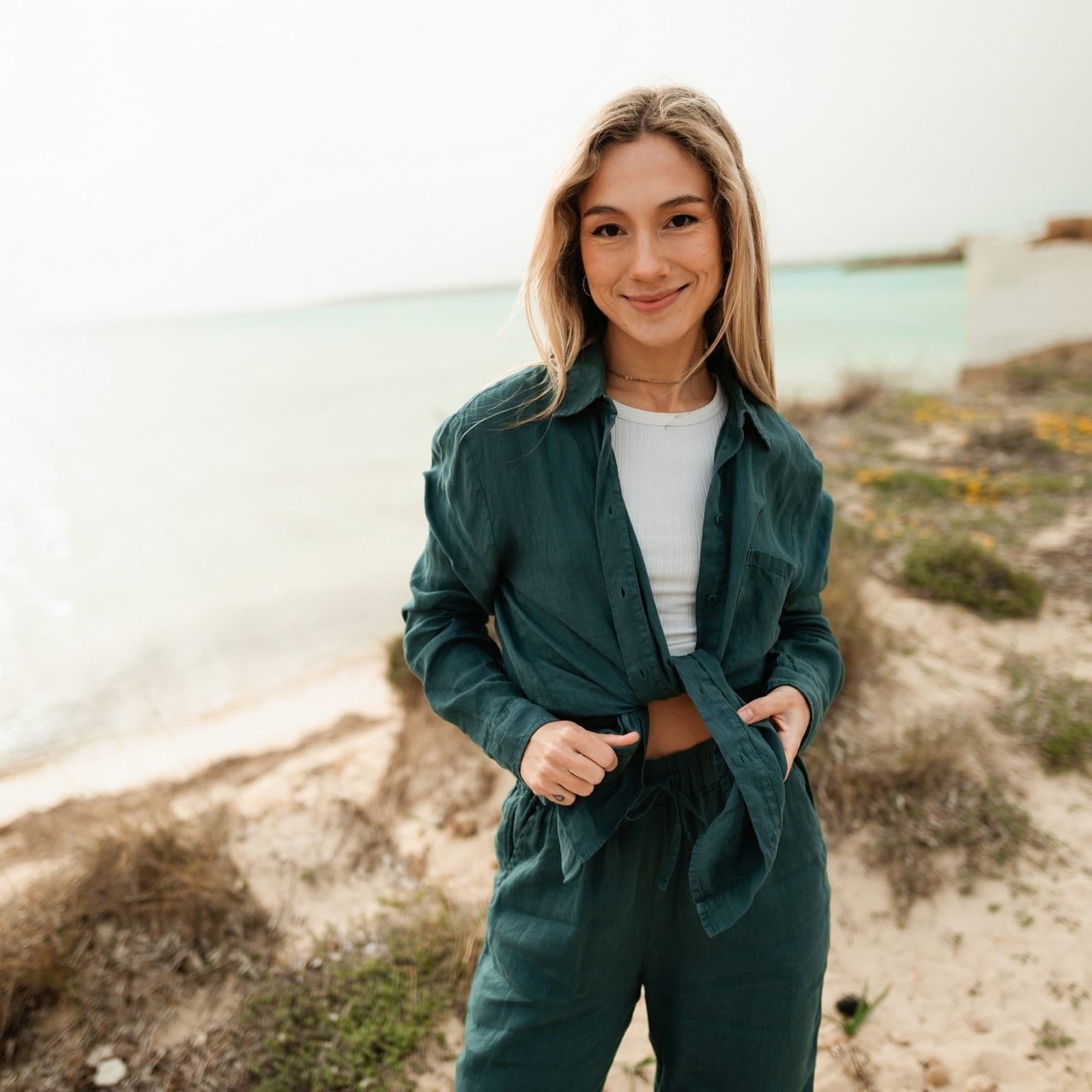 NORDLICHT Cilia Leinen Bluse Oversize atmungsaktiv