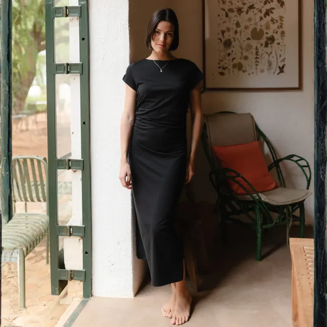 Nordlicht Grete Jersey Kleid Schwarz S