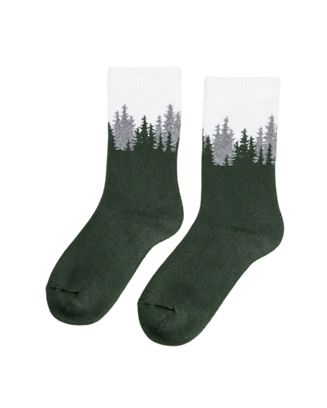 NIKIN TreeSocks Cosy Double Forest Green Socken dick