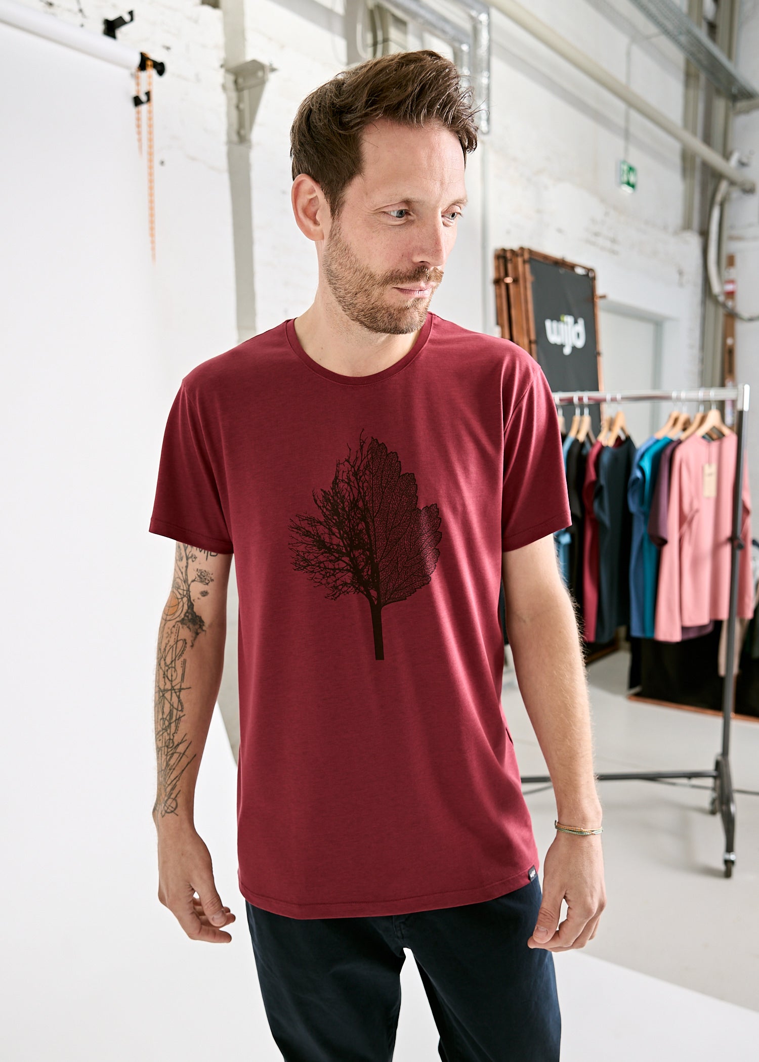 Wijld WoodShirt Alex Treeleaf Herren T-Shirt Print