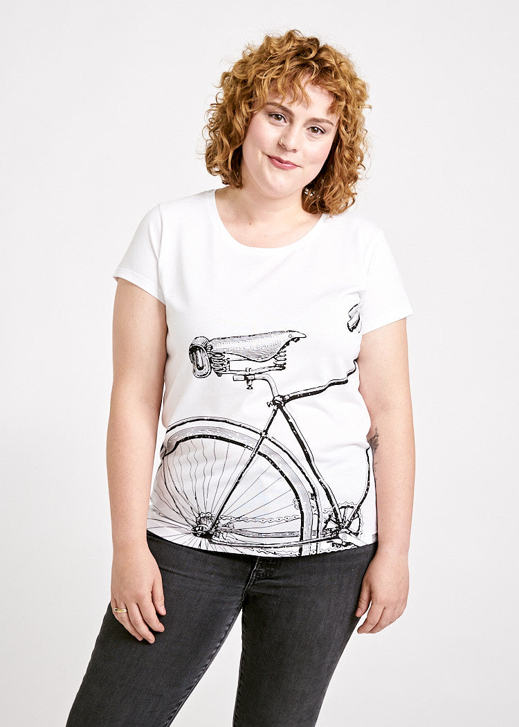 Wijld Sarah Biked Damen T-Shirt Holz Relaxed Slim
