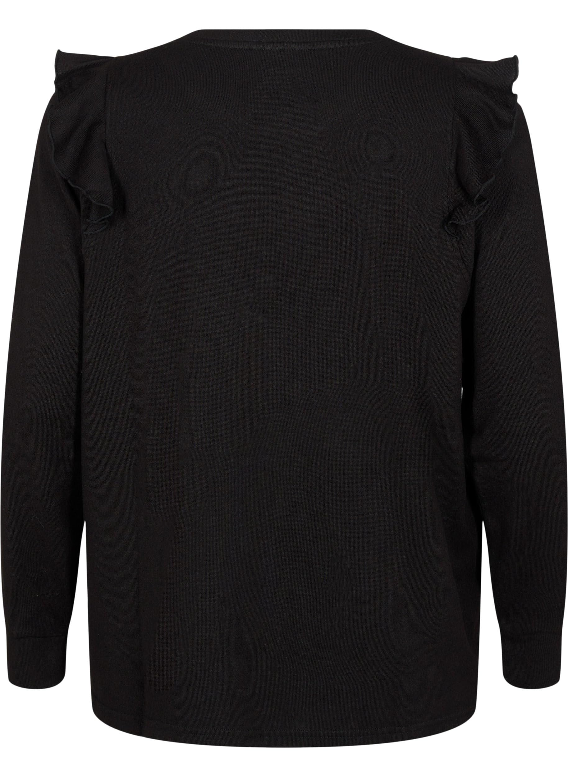 Zizzi Bluse Langarm Rüschen Große Größen 42-60