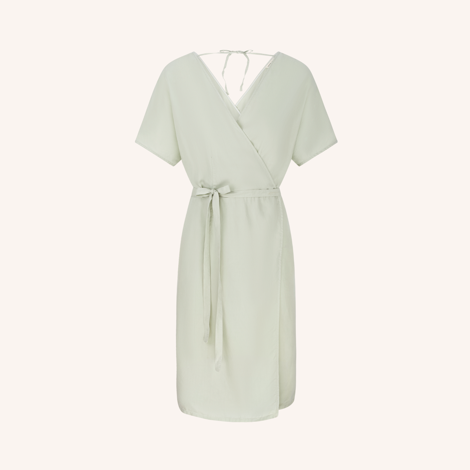 NORDLICHT Tilda Wickelkleid Tencel Grün Rückenausschnitt