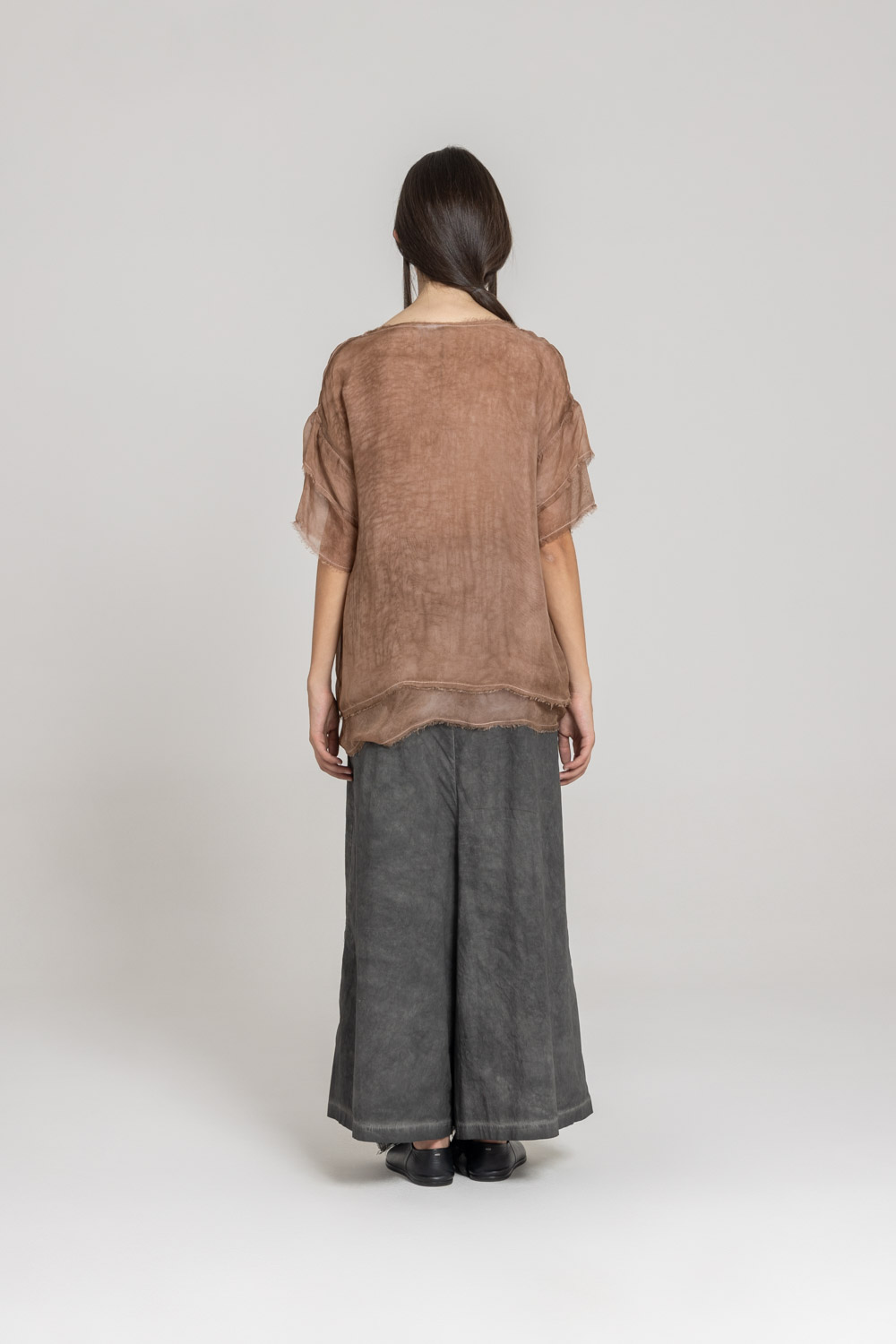 Sanctamuerte T-Shirt Over Girocollo Shirt Viskose-Seide