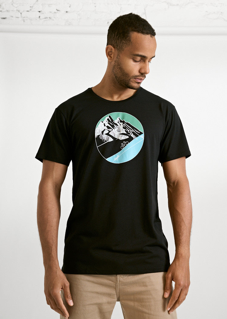Wijld Alex Biketour T-Shirt Herren Schwarz Holz