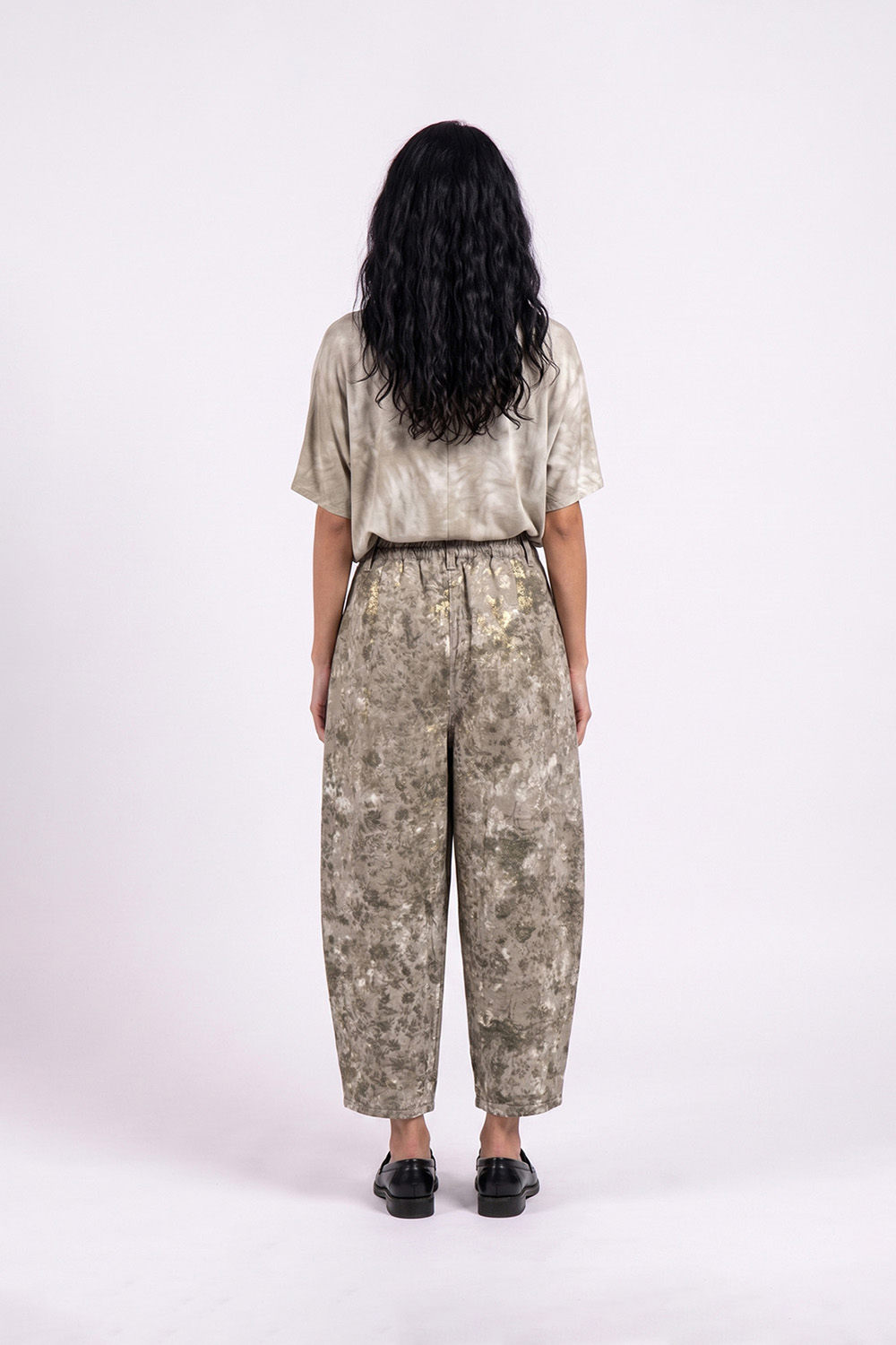 Sanctamuerte Pantaloni Linea Morbida Hose Jacquard Blumen