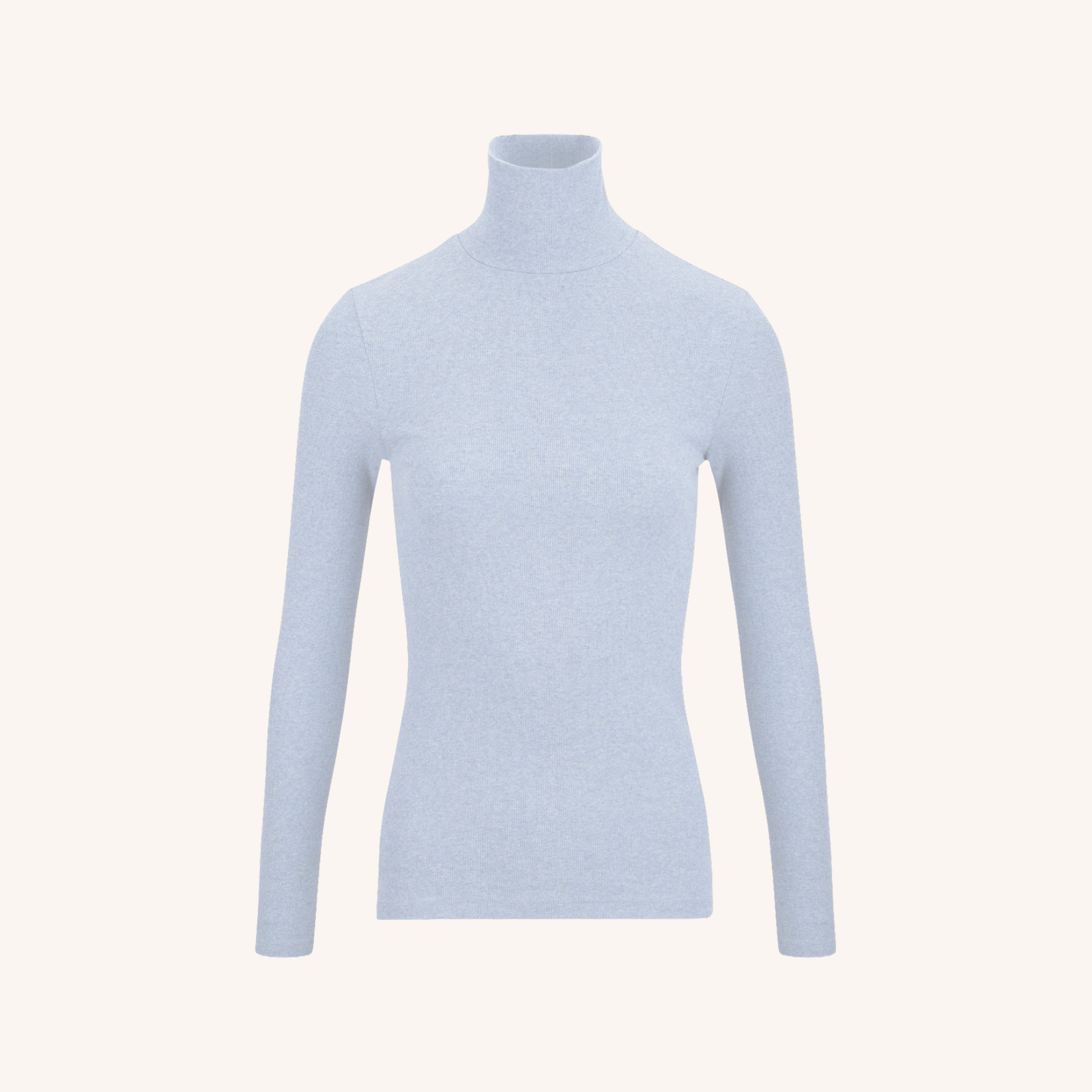 Nordlicht Dana Ripp Rollkragenshirt Hellblau S Jersey