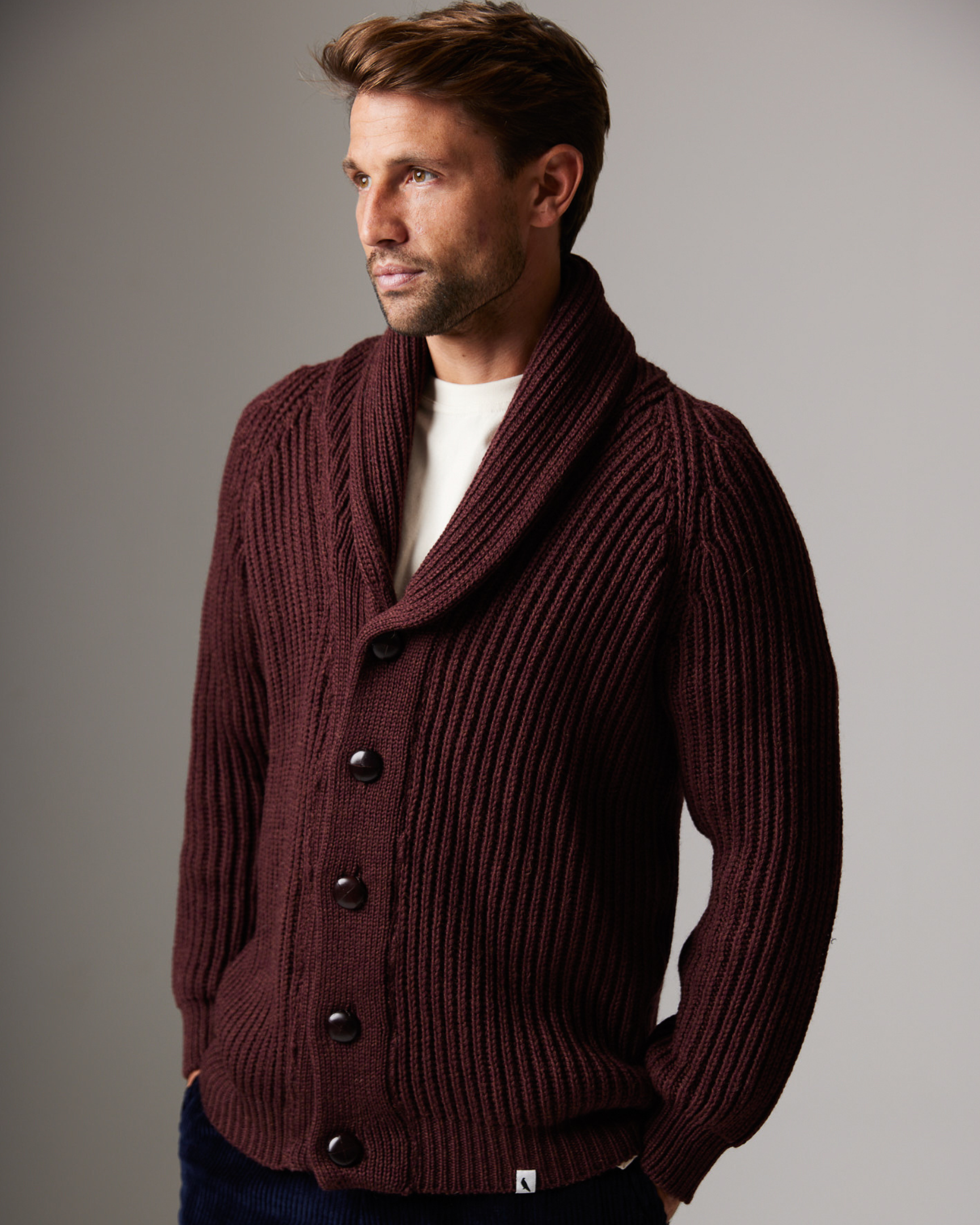 Peregrine Wilkinson Cardigan Merino Olive M