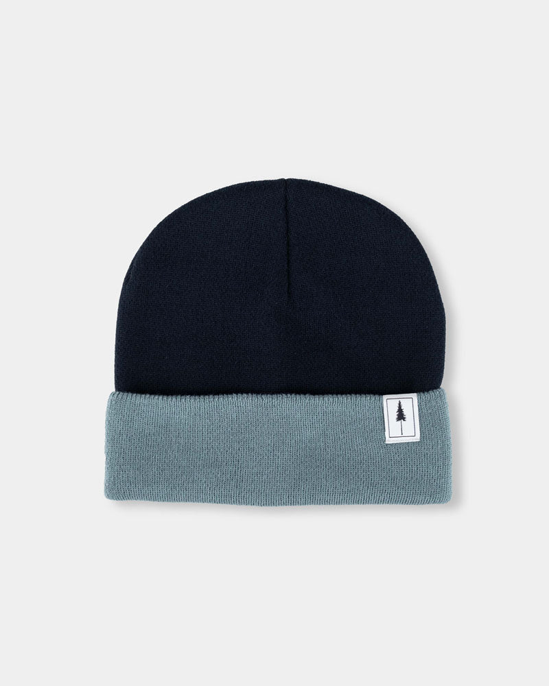 NIKIN Treeanie Colorblock Mütze Navy-Blau Baumwolle