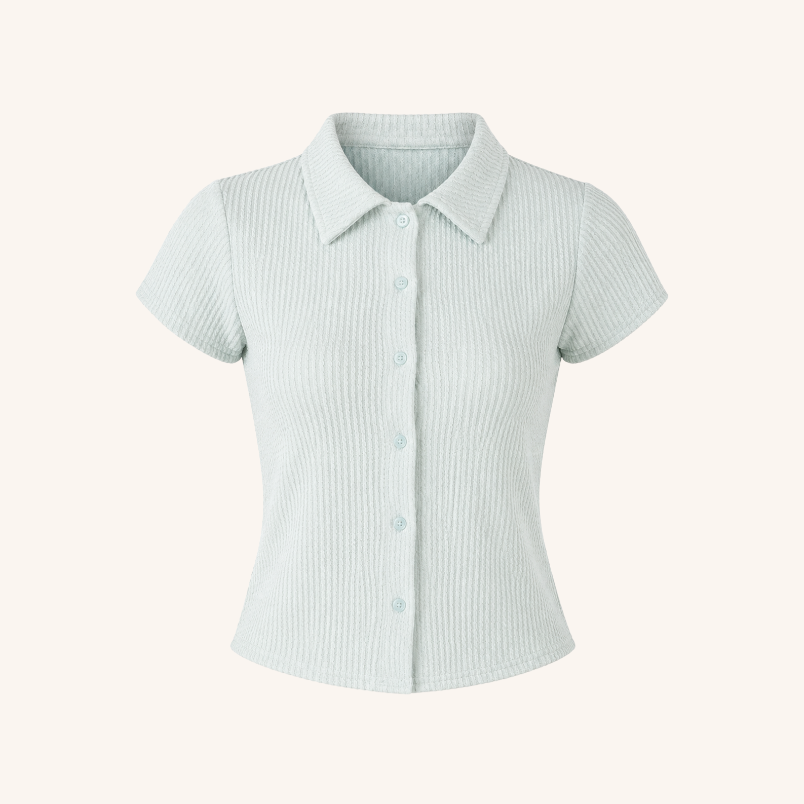 Nordlicht Aila Jersey Bluse Kurzarm Blau Bio-Baumwolle