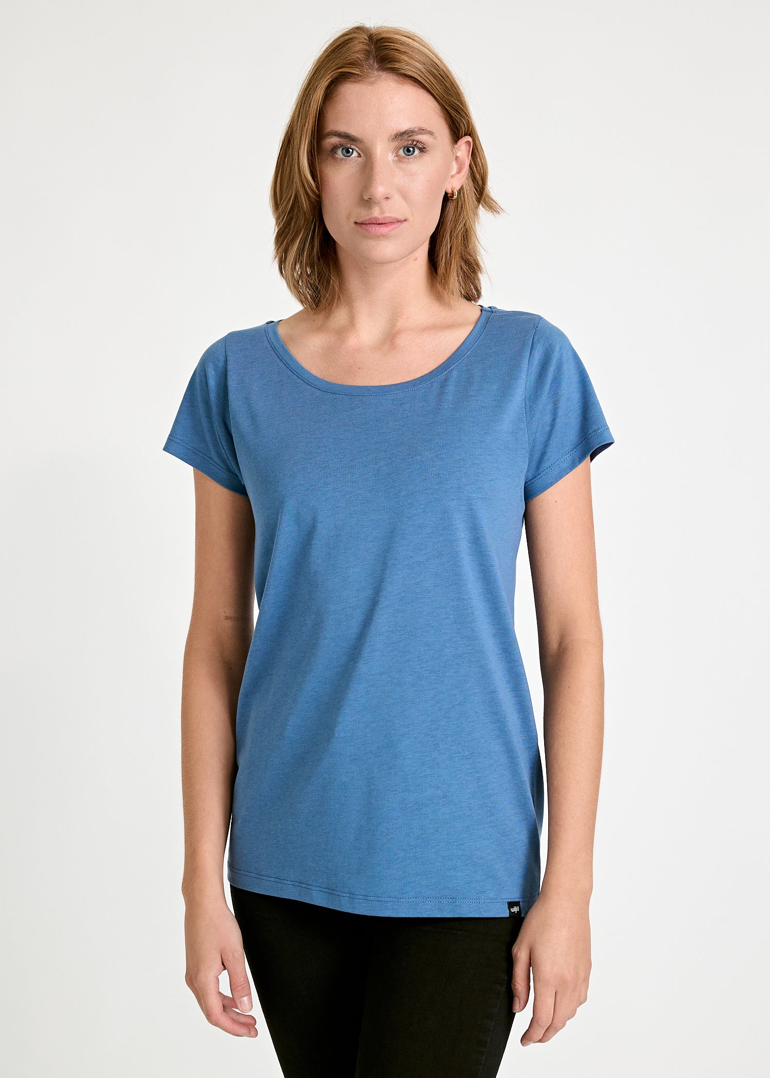 Wijld Woodshirt Lena Damen T-Shirt Bijout Blue Lyocell