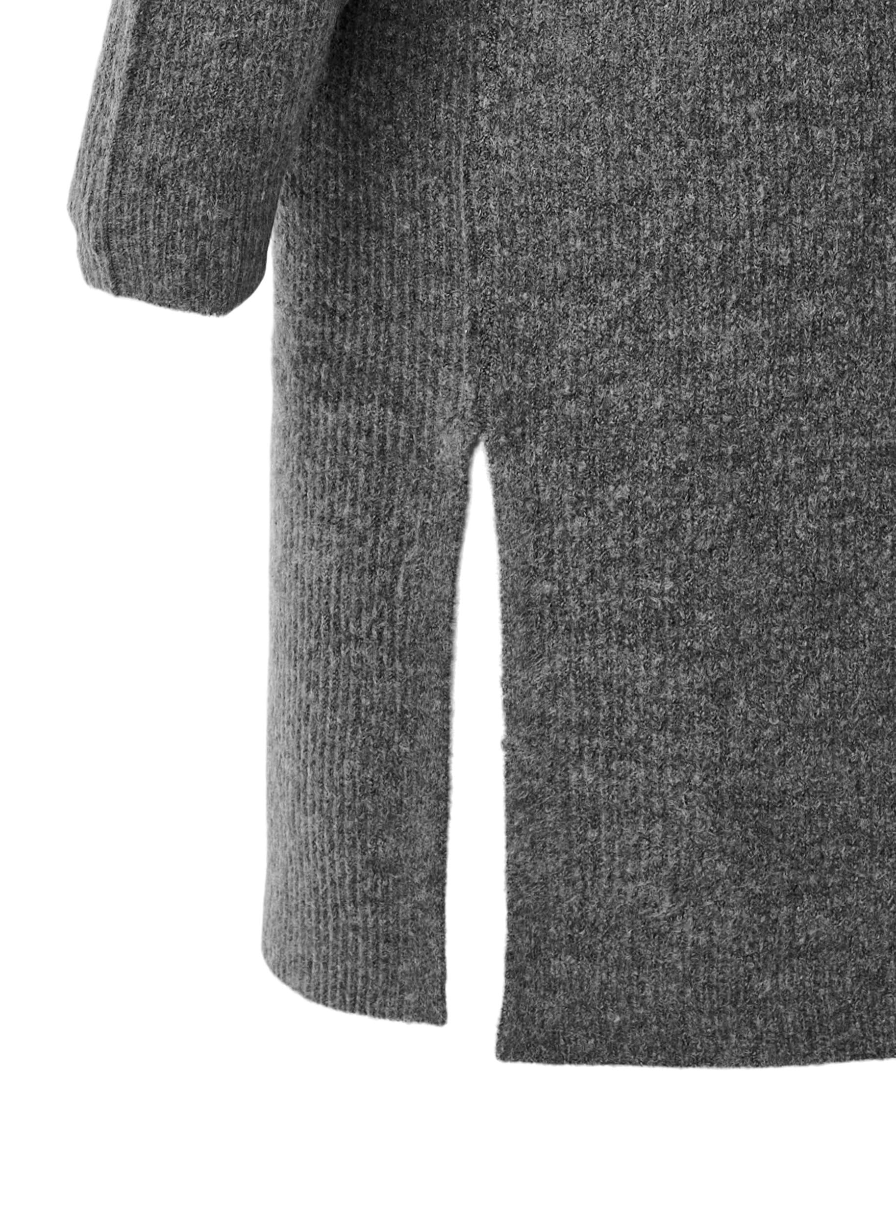 Zizzi Strickkleid Große Größen Rundhals mit Schlitz