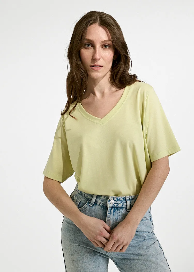 Wijld Frida Shadow Lime Damen T-Shirt Holz Basic
