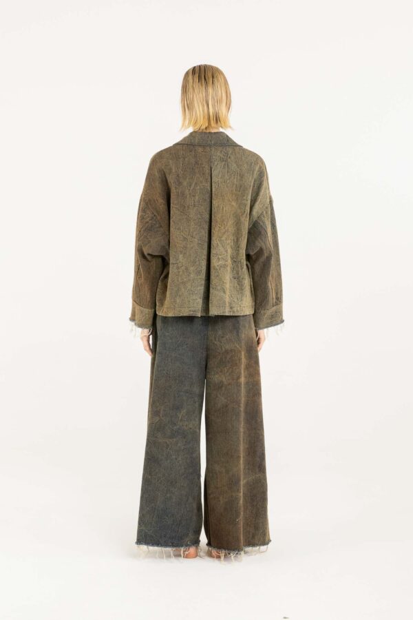 Sanctamuerte Capispalla Blazer Boxy Wende-Blazer Denim Rost