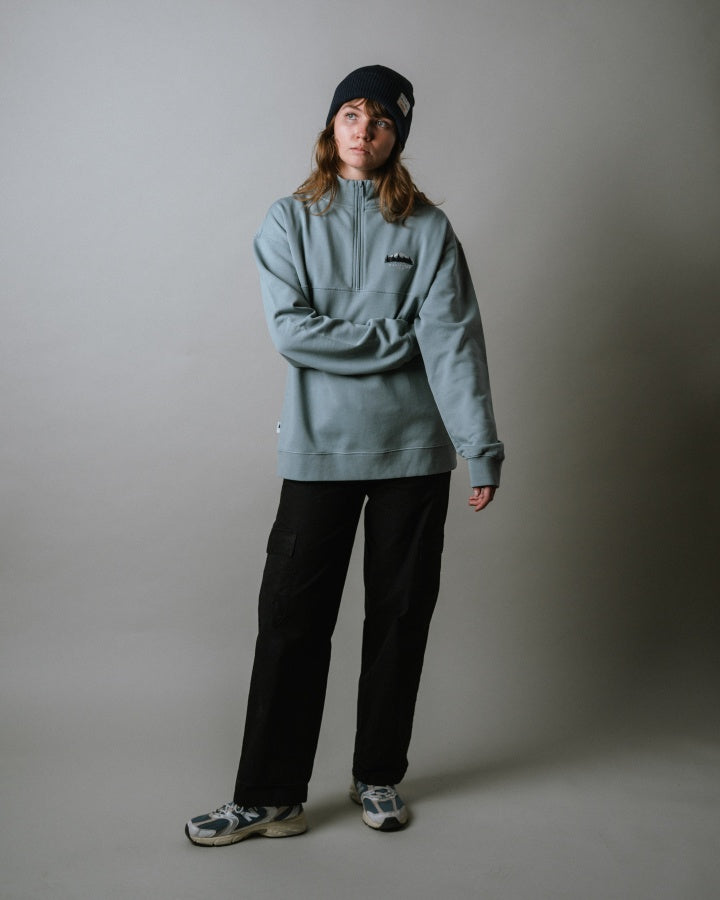 NIKIN TreeSweater Muntogna Quarter Zip Pullover Elemental Blue