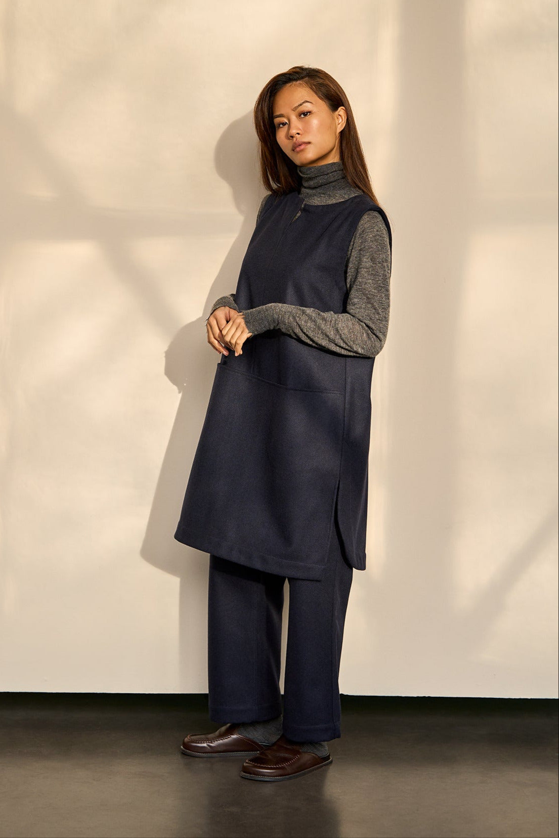 Christiane Strobel LINDA Westenkleid Wolle Knielang