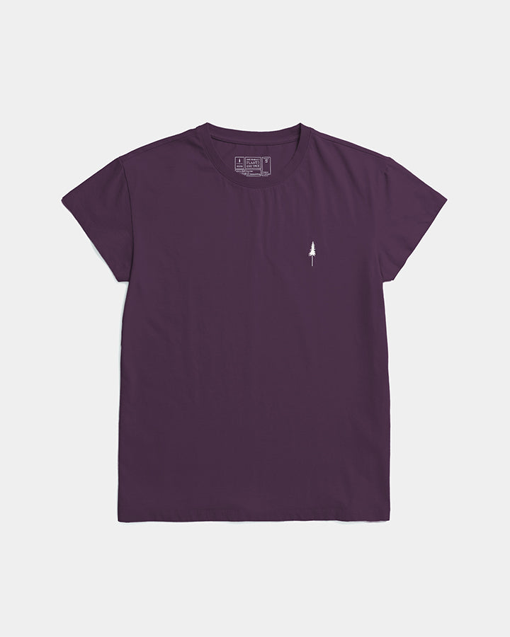 NIKIN TreeShirt Women T-Shirt Deep Purple Bio-Baumwolle