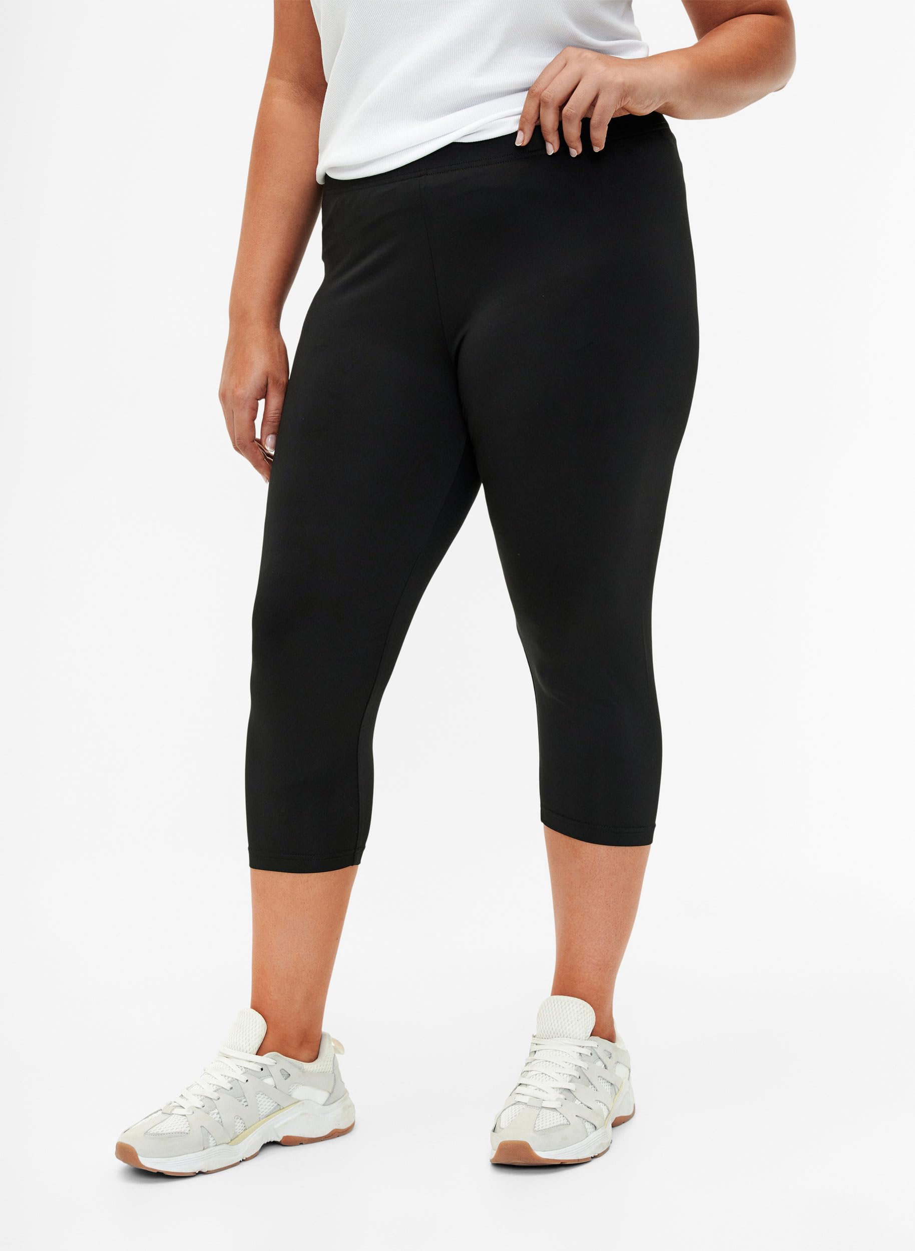Zizzi Trousers Leggings 3/4 Basic 2er-Pack Stretch
