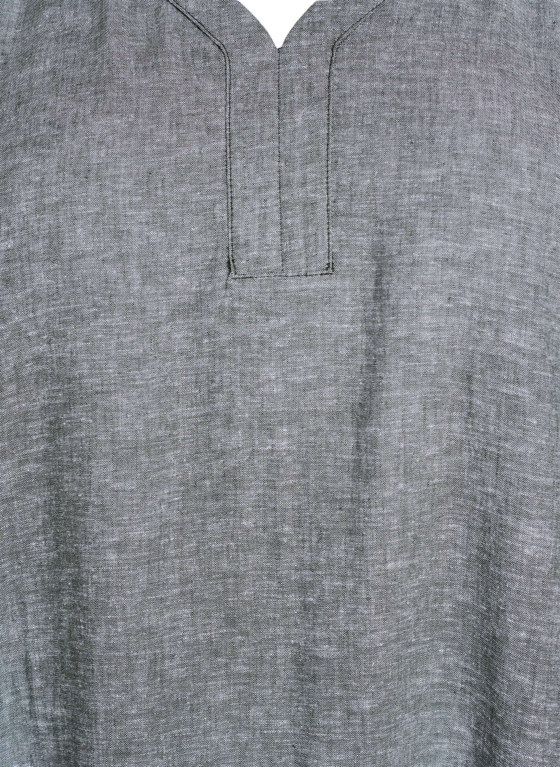 Zizzi Dresses Midi-Kleid Viskose Leinen V-Ausschnitt 42-60