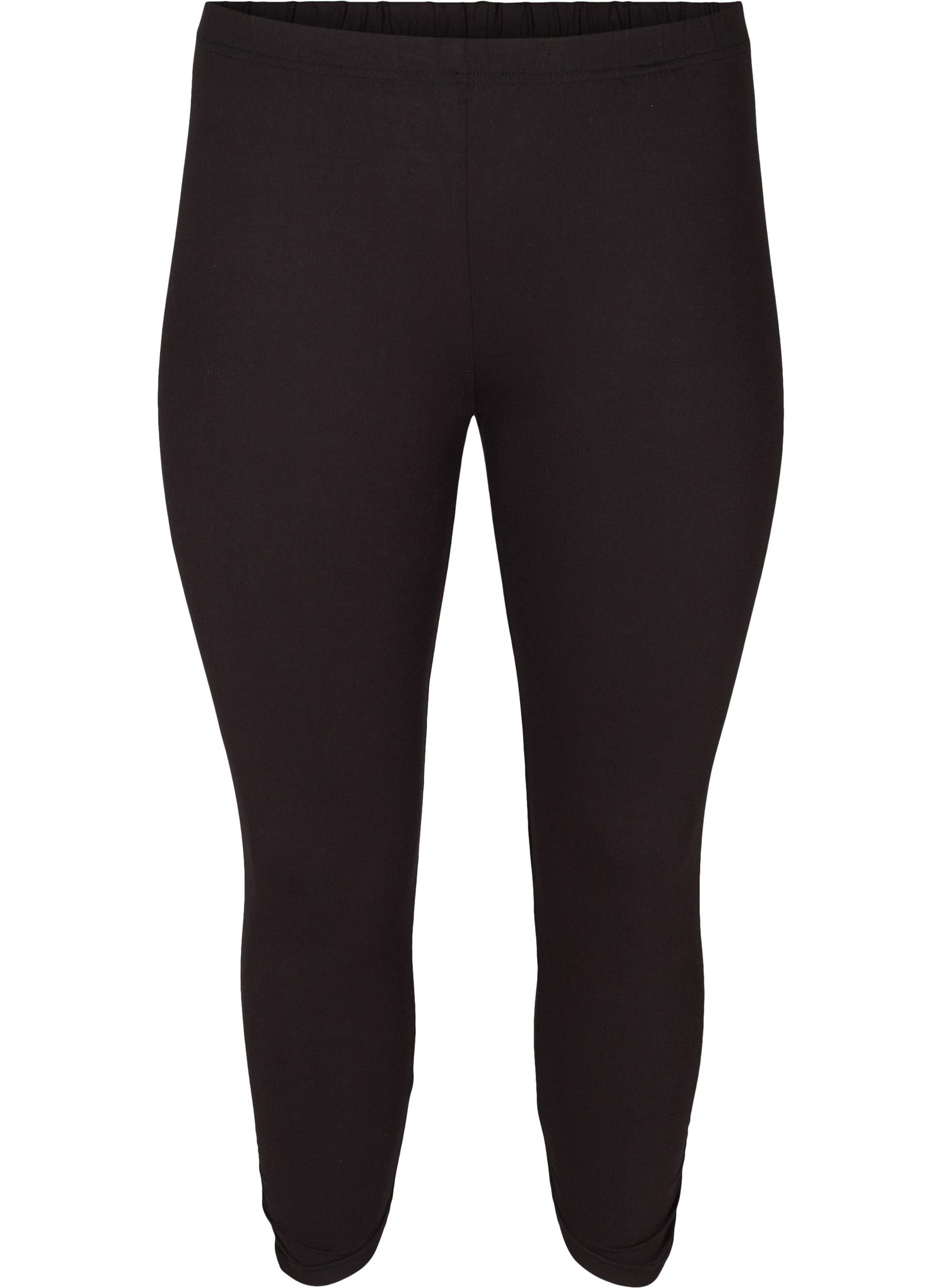 Zizzi 3/4 Leggings Viskose Stretch Rüsche Gr 46-48