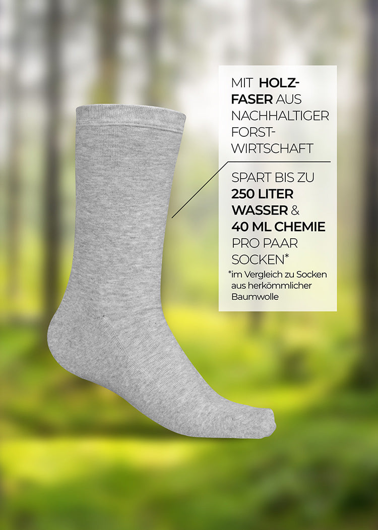Wijld Socks Woodsocks Light Gray Socken Lyocell 35-38
