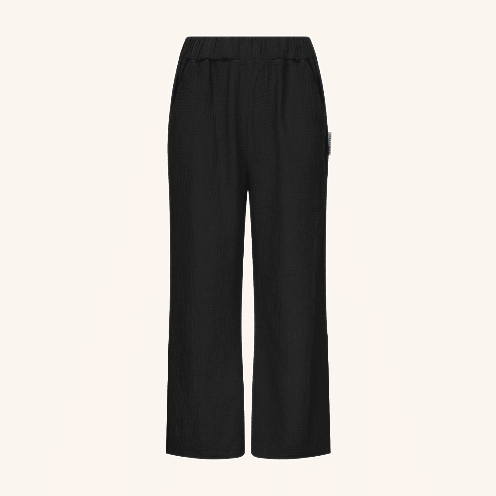 NORDLICHT Hosen Leja Musselinhose Schwarz Bio-Baumwolle