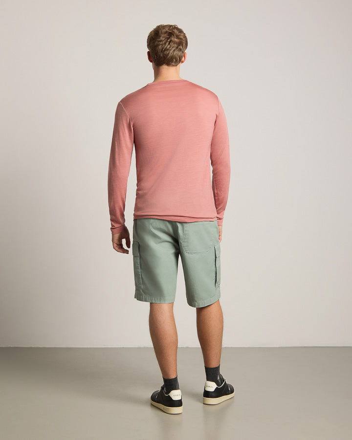NIKIN TreeShirt Longsleeve Wool Slim Langarmshirt Salmon Rose Mel