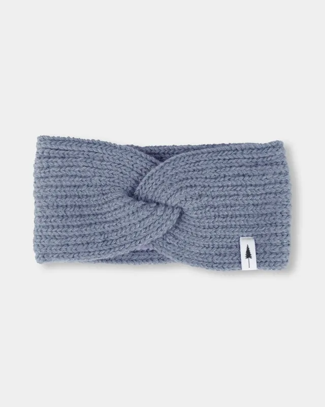 NIKIN TreeHeadband Stirnband Steel Blue Strick Damen