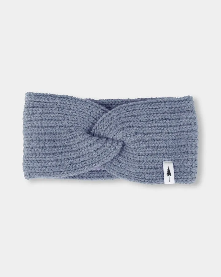 NIKIN TreeHeadband Stirnband Steel Blue Strick Damen