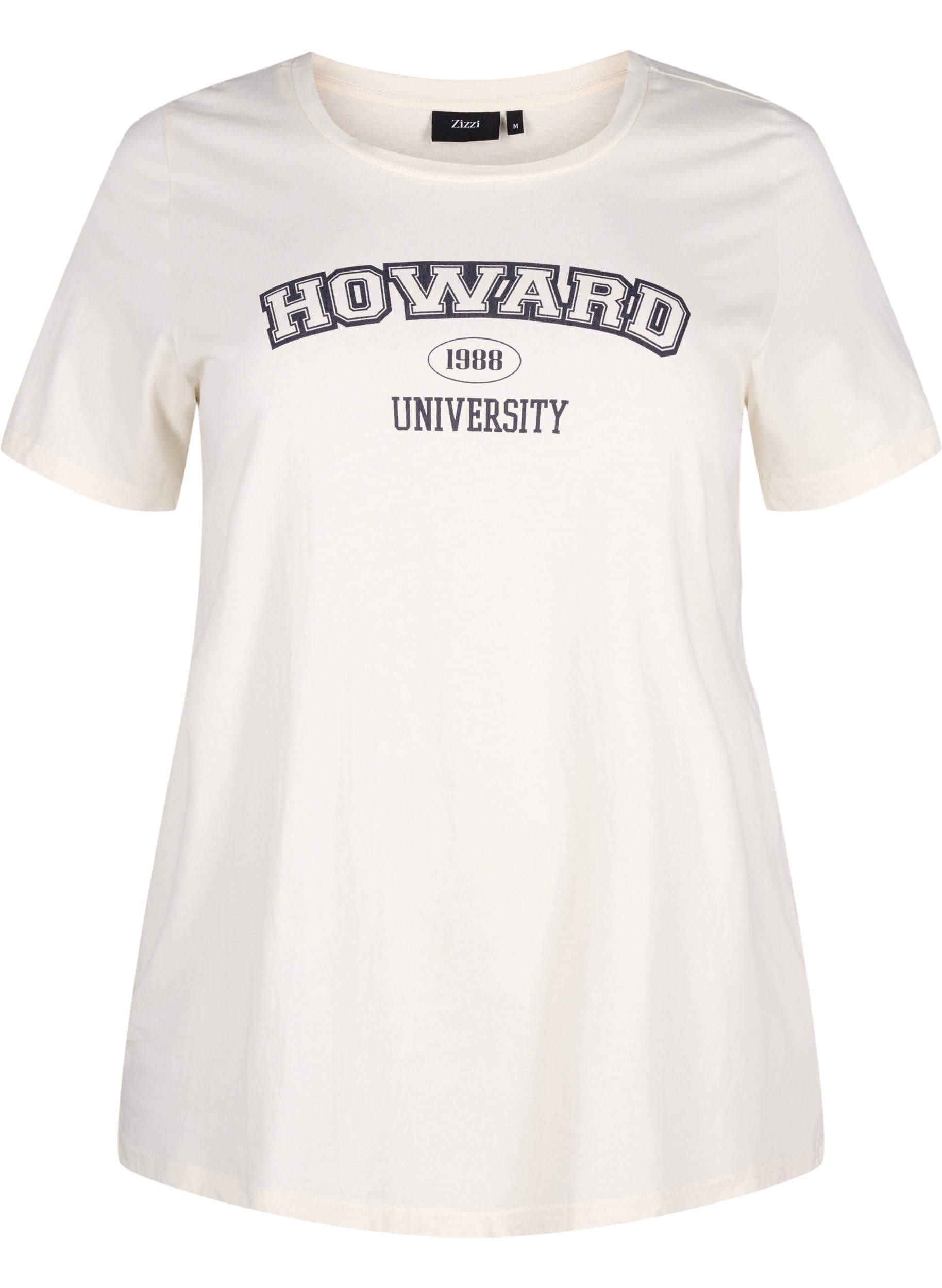 Zizzi T-Shirt Baumwolle Text normale Passform 42-60