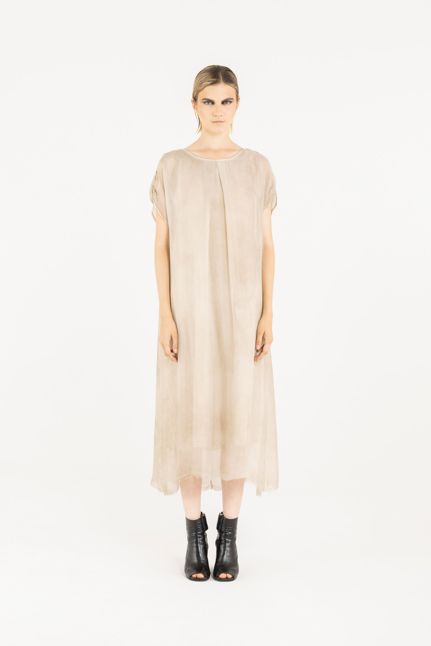 Sanctamuerte Abiti Abito Lungo Kleid Viskose-Seide lang