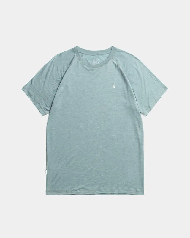 NIKIN TreeShirt Wool T-Shirt Elemental Blue Mel Merinowolle