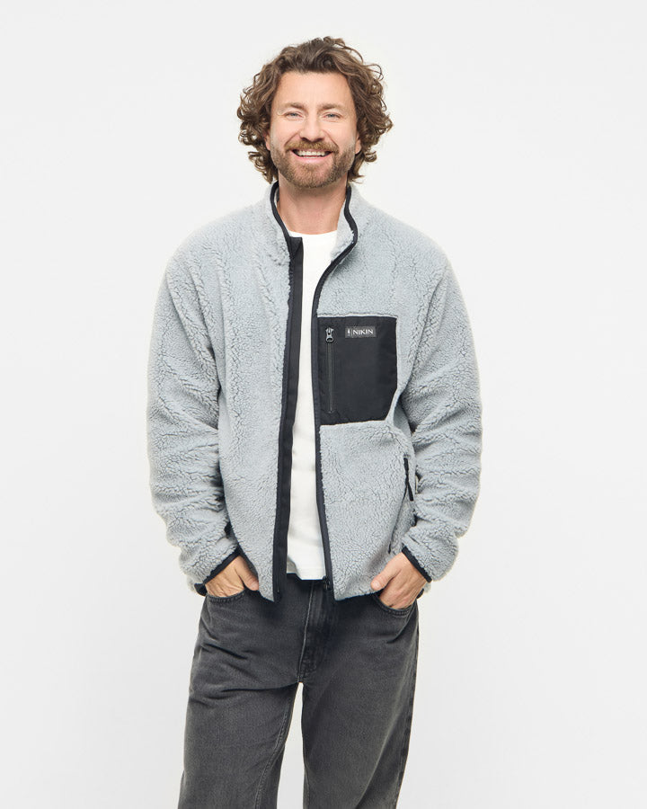 NIKIN TreeFleece Teddy Relaxed Jacket Teddyjacke Grey Mel
